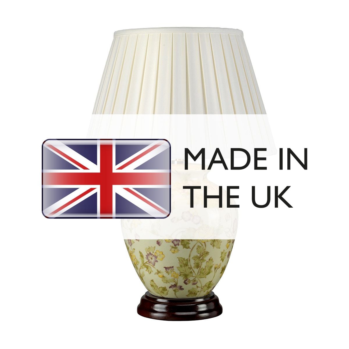 Yellow Flowers 1 Light Table Lamp