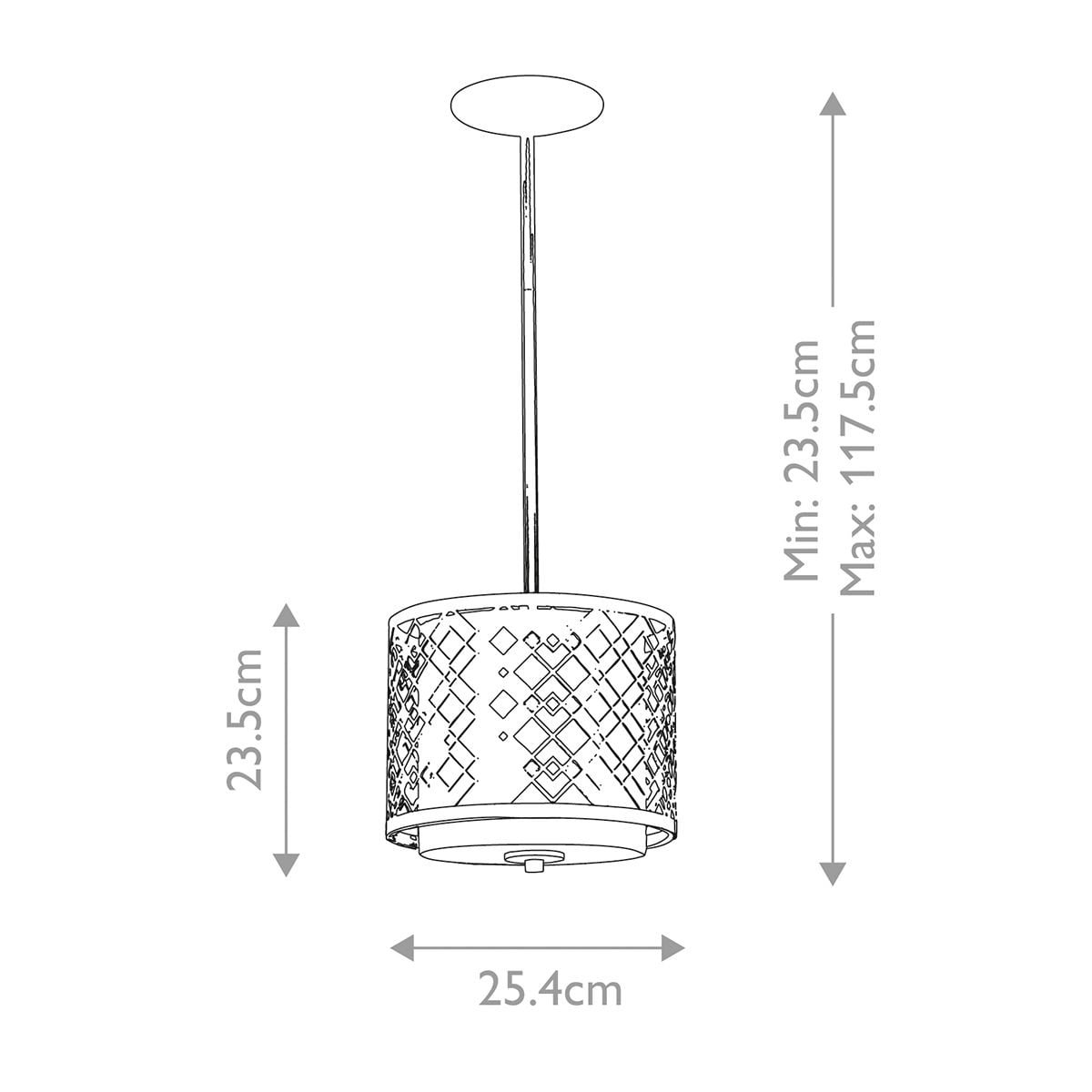 Ziggy 1lt Small Pendant - Lacquered Gold