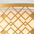 Ziggy 2lt Medium Flush - Lacquered Gold