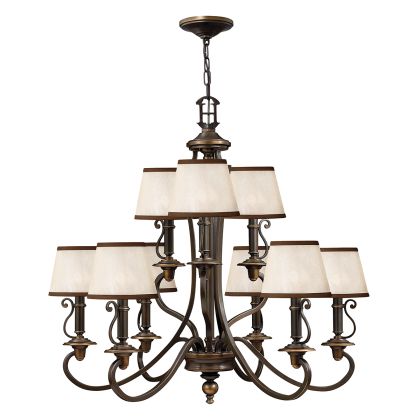 Plymouth 9-Light Chandelier (Old Bronze Finish)